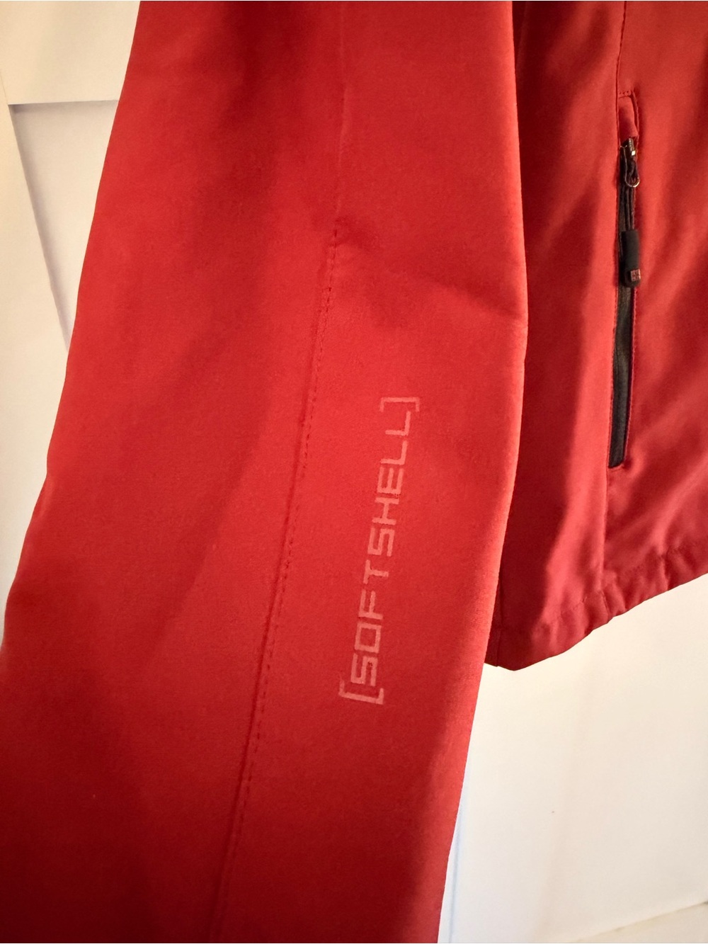 Red Softshell Jacket with Hood - Picture 6 of 7